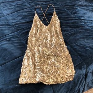 Motel rocks sequin backless dress